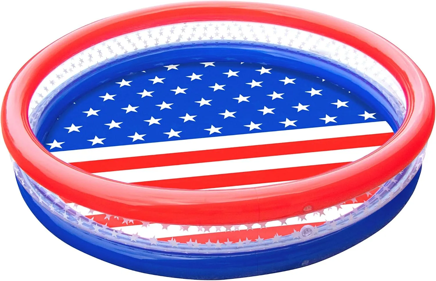 SWIMLINE Americana 3 Ring Kiddie Pool 60'' X 12'' | For Kids Toddlers Children Adults| Ball & Sand Pit Outdoor Indoor Garden Backyard Summer Fun | Blow Up Thick Durable Inflatable Splash Pad Sprinkler