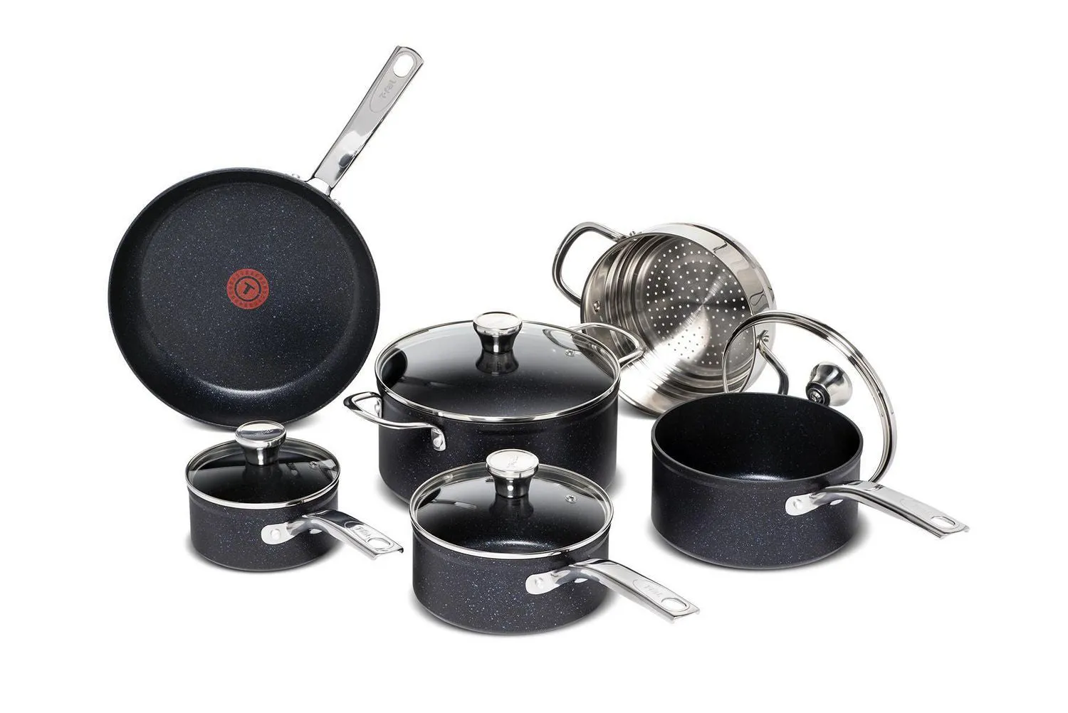 T-FAL Sapphire 10 Piece Cookware Set  - G104SA74