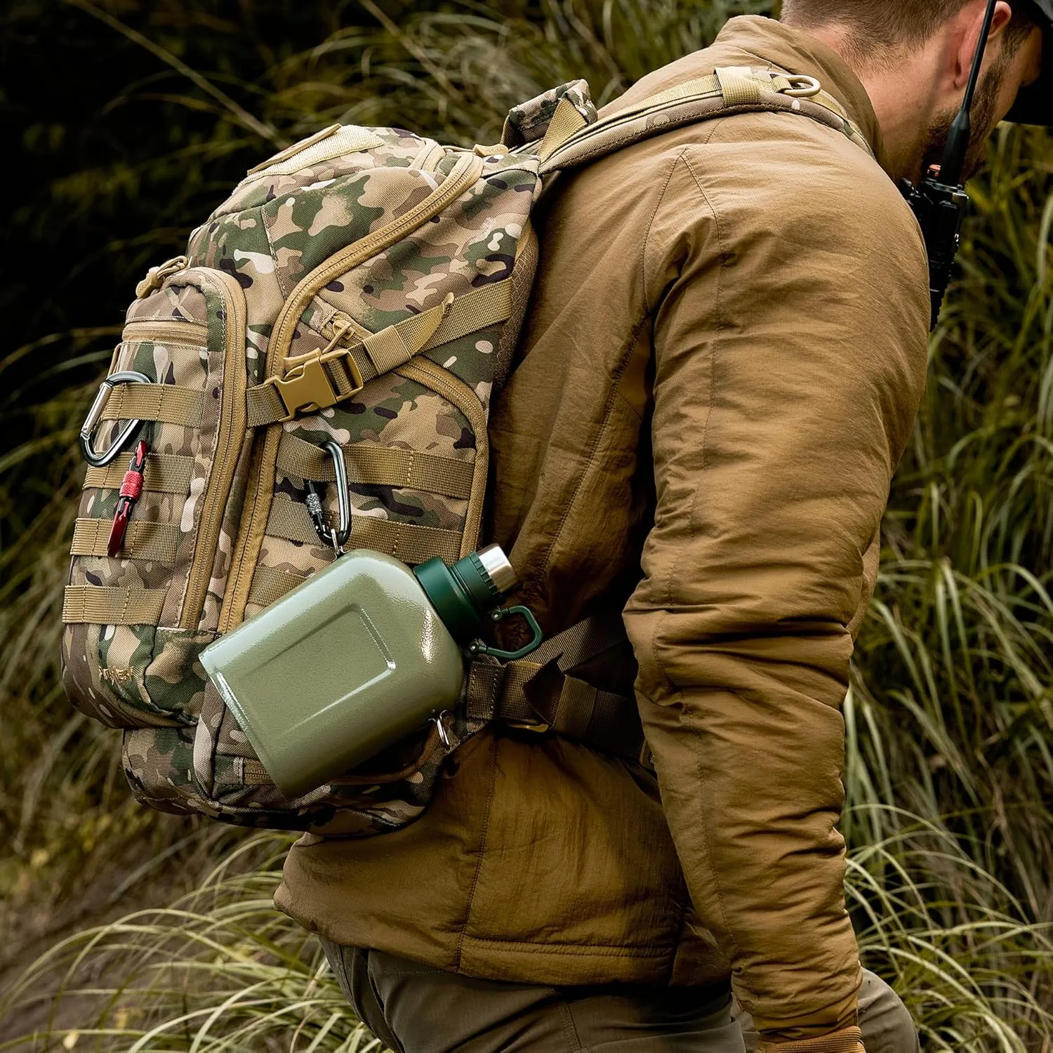 Tactical Backpack Military Army Molle Day Assault Pack Daypack Rucksack Survival Bugout Emergency Go Bag 32L (Camo)