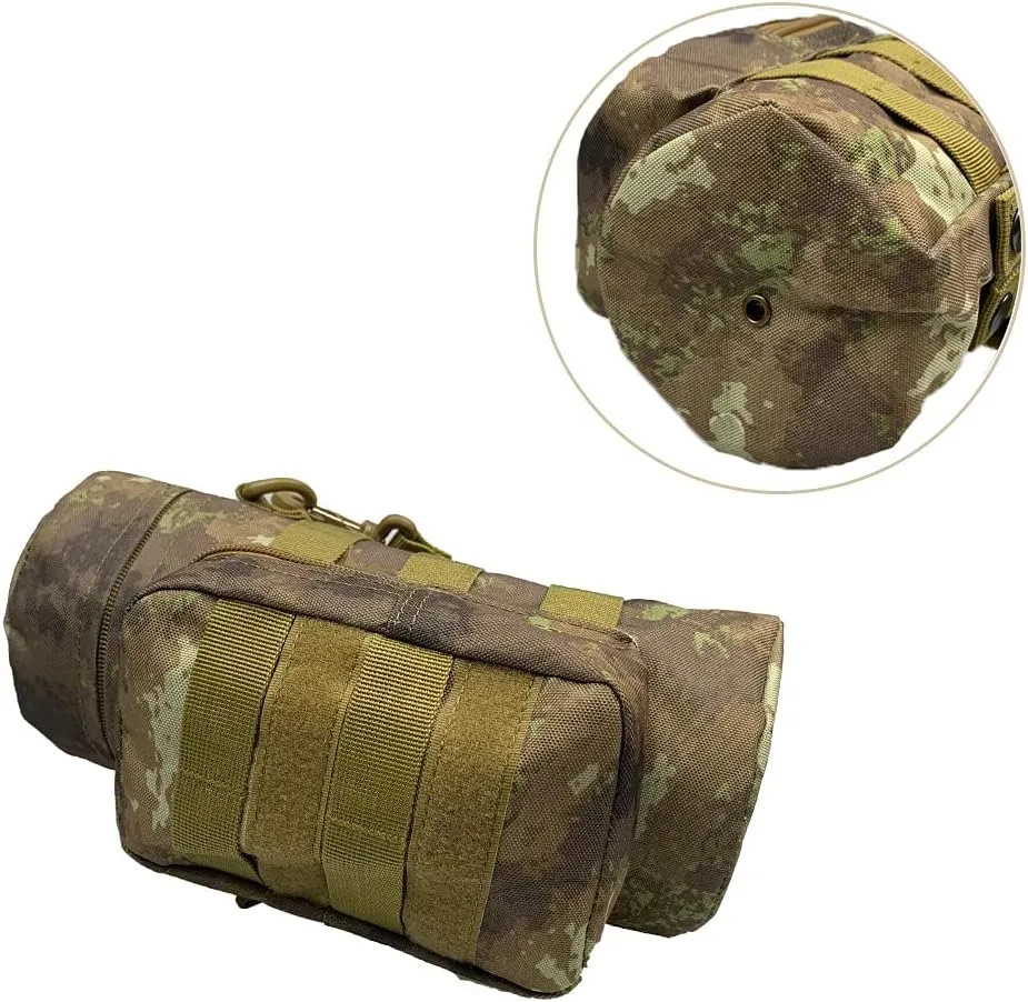 Tactical Molle Water Bottle Holder Pouch Hydration Carrier Bag Tactical EDC Water Bottle Carrier with Detachable Shoulder Strap for Hiking Camping Outdoor Sport Travel