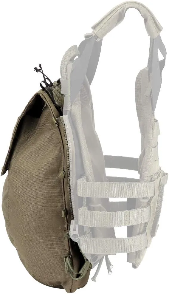 Tactical Pouch Zip-on Panel for AVS JPC2.0 JPC Vest Backpack Airsoft Mesh Pocket Built-in Magazine Snap Closure Hunting