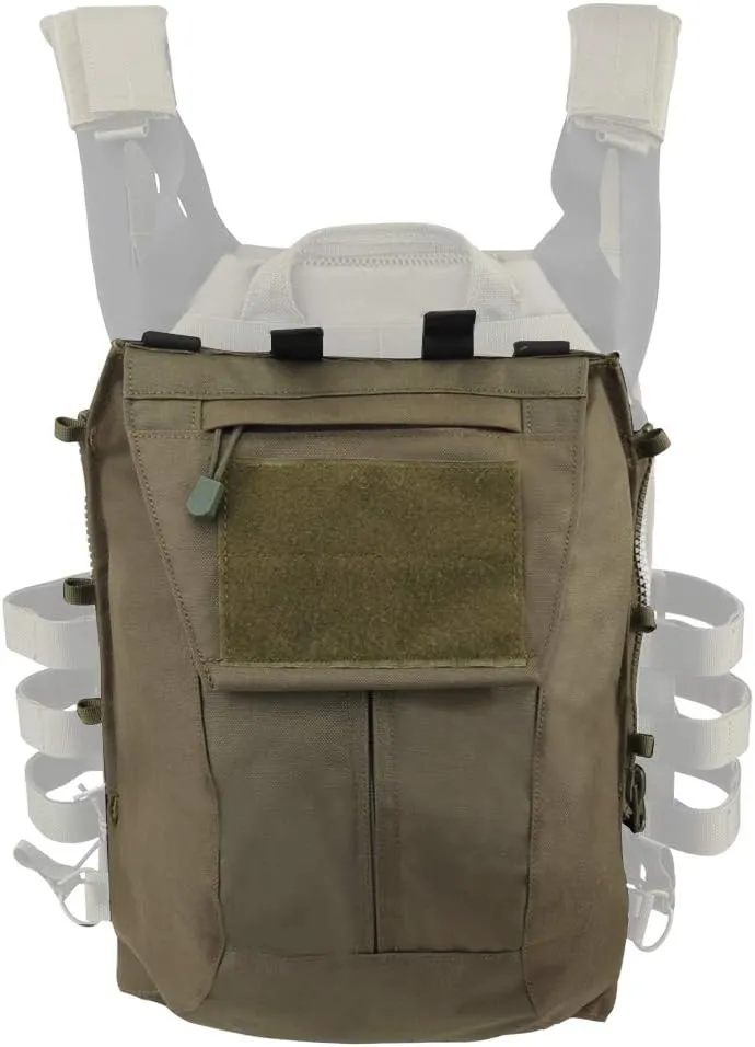 Tactical Pouch Zip-on Panel for AVS JPC2.0 JPC Vest Backpack Airsoft Mesh Pocket Built-in Magazine Snap Closure Hunting