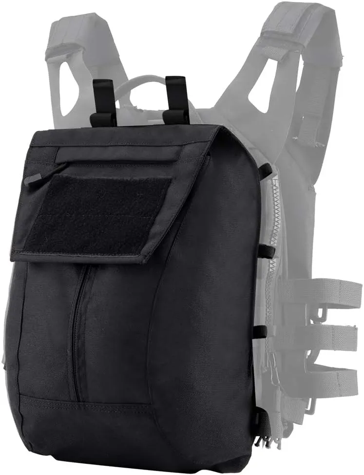 Tactical Pouch Zip-on Panel for AVS JPC2.0 JPC Vest Backpack Airsoft Mesh Pocket Built-in Magazine Snap Closure Hunting