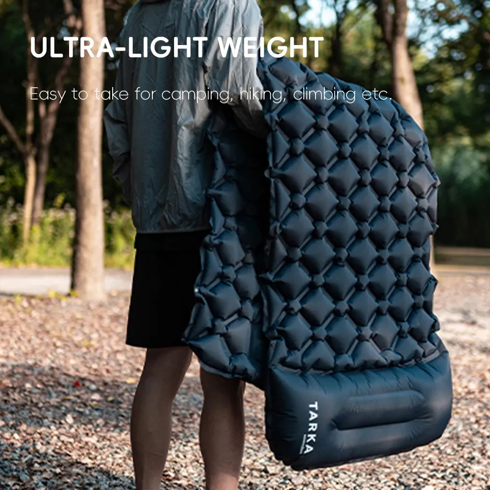 TARKA Inflatable Camping Mat – Self-Inflating Air Cushion with Pillow for Hiking & Climbing