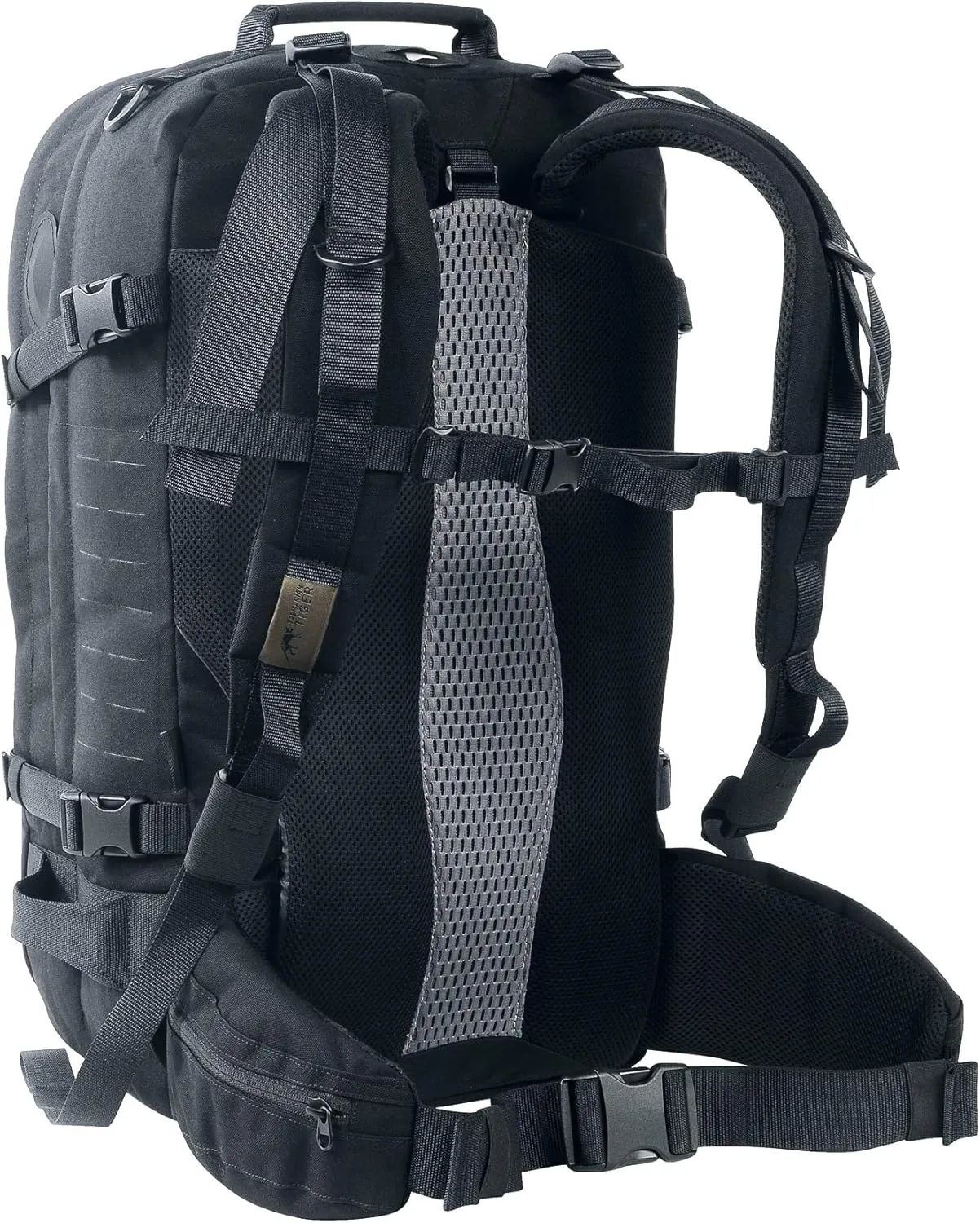 Tasmanian Tiger Mission Pack Mk II, 37L Combat Backpack with Laser Cut MOLLE System, YKK RC Zippers, Black