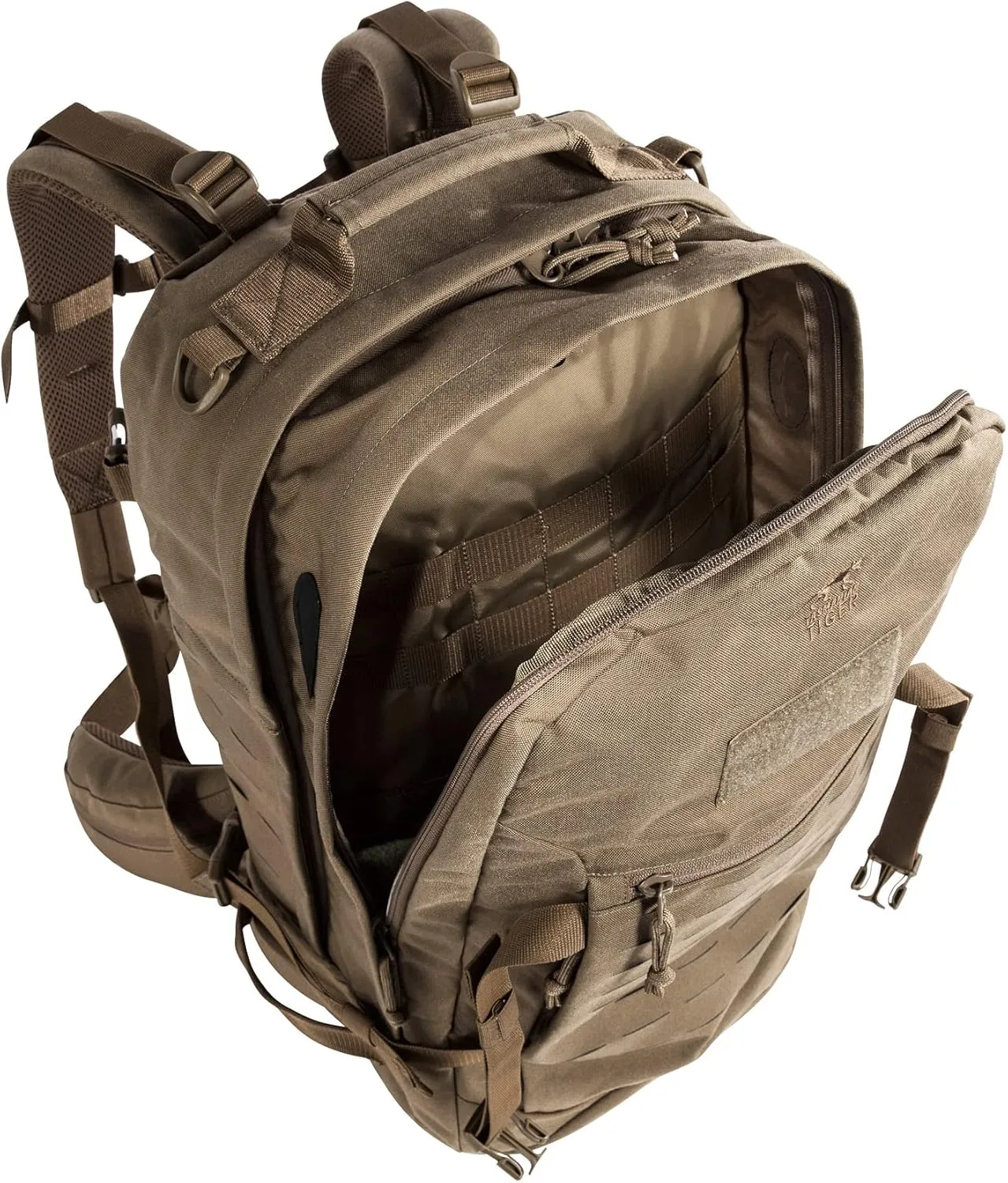 Tasmanian Tiger Mission Pack Mk II, 37L Combat Backpack with Laser Cut MOLLE System, YKK RC Zippers, Black