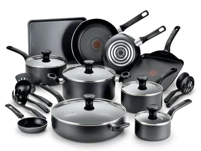 Tefal Easy Care 20 Piece Non-Stick Cookware Set Grey B087SK64