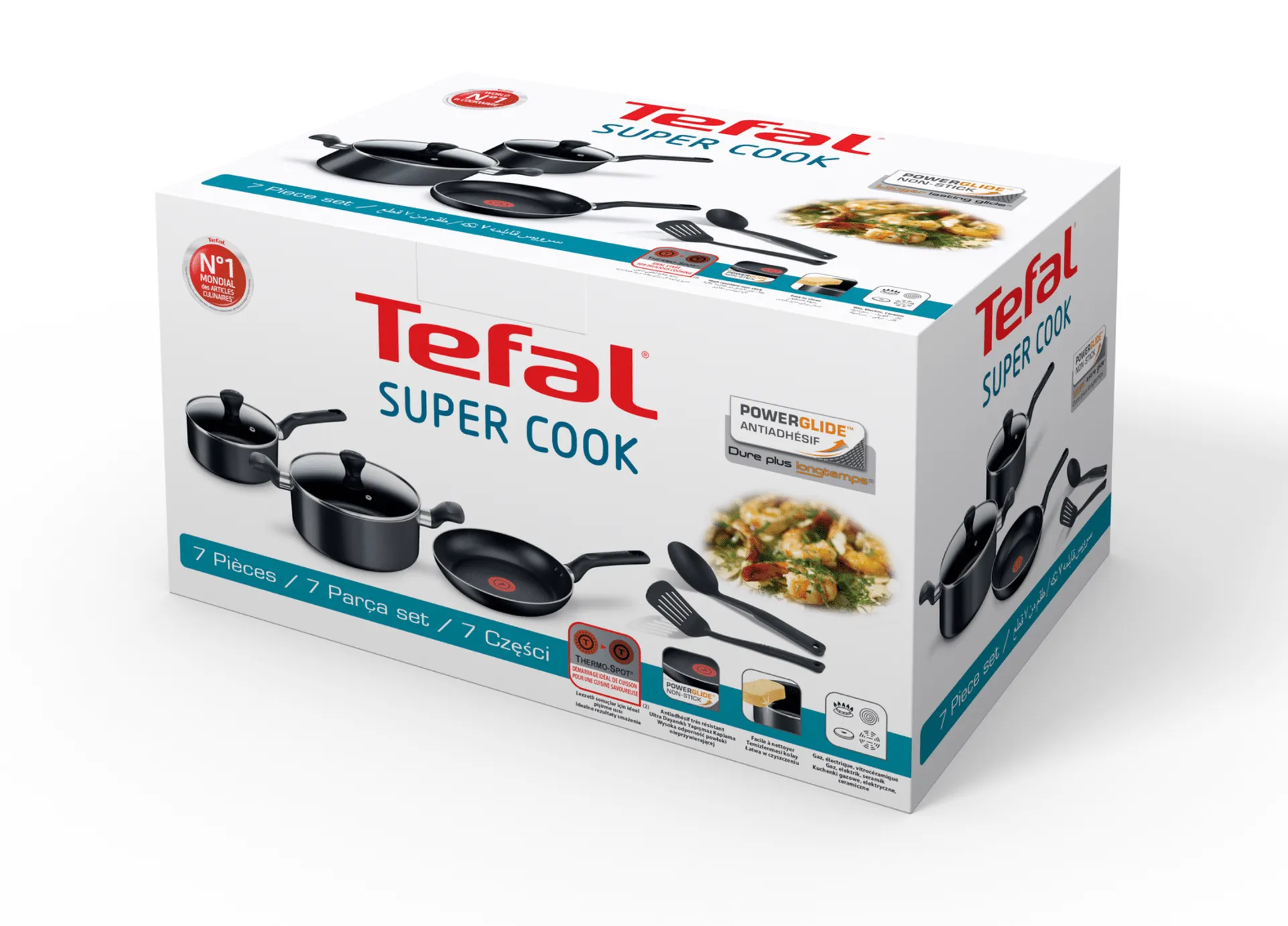 Tefal Super Cook 7 Piece Cookware Set