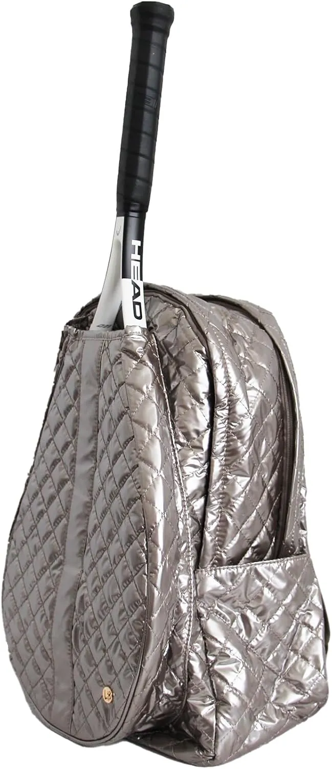 Tennis Backpack for Women- Tennis Bag for Women with Tennis Racket Cover   Zipper | Holder Elastic Pockets For Water Bottle | Large Storage Compartment