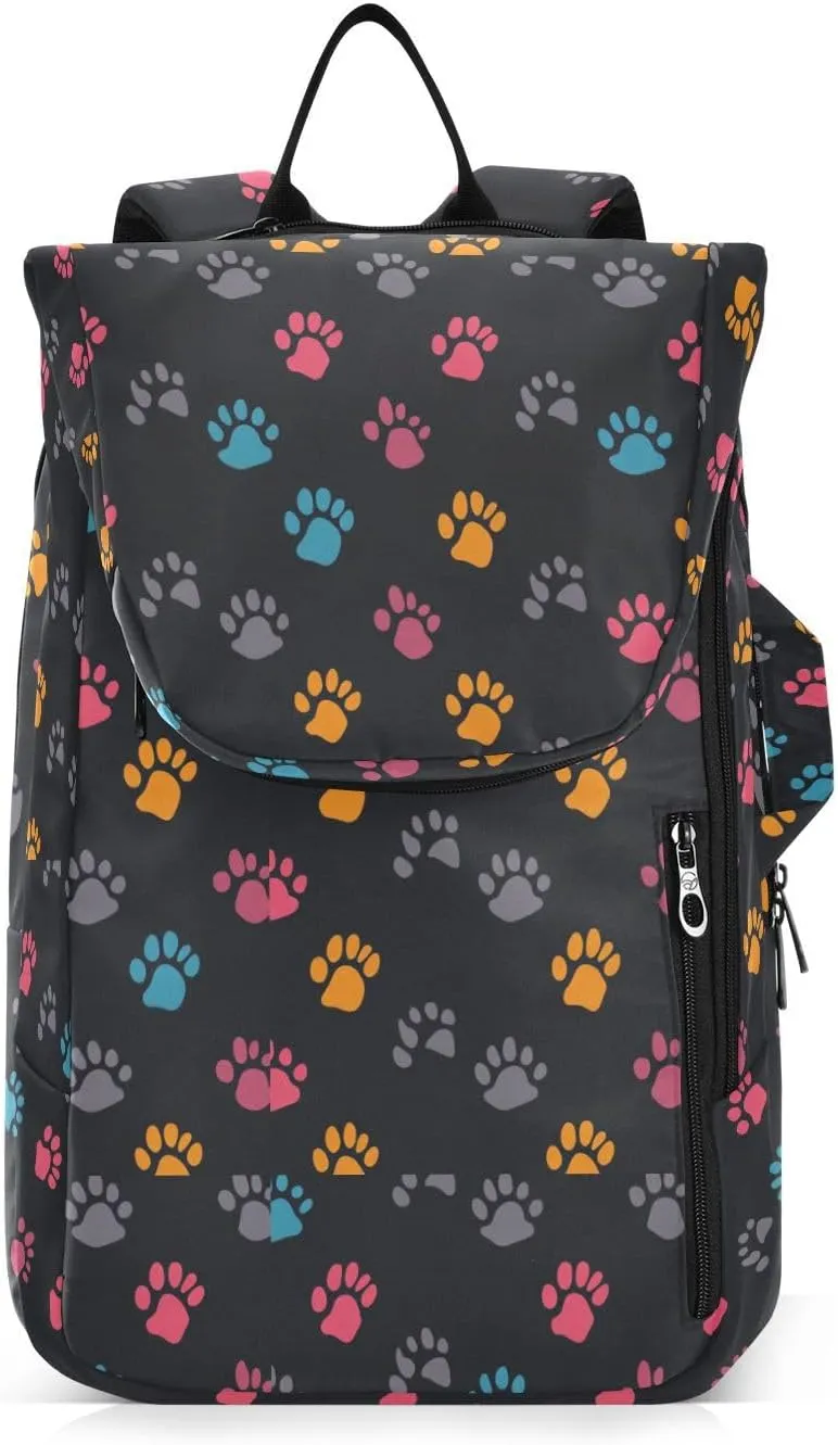 Tennis Racket Ball Backpack Lightweight Color Animal Paw Prints 2 Rackets Tennis Racket Cover Gym Bag for Tennis, Badminton, Pickleball maleta para raqueta