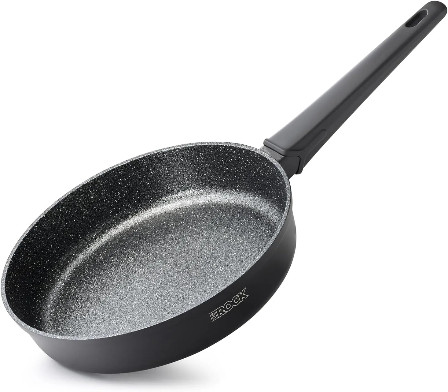 THE ROCK SOHO 9.5-Inch Non Stick Frying Pan – Nothing Sticks, Never Warps, Lasts Longer, Healthy Non-Toxic Skillet with Heat-Resistant Handle, PFOA Free, Oven & Dishwasher Safe, Black