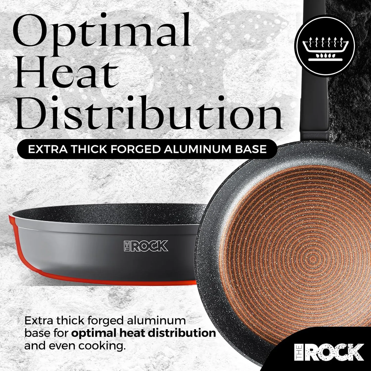 THE ROCK SOHO 9.5-Inch Non Stick Frying Pan – Nothing Sticks, Never Warps, Lasts Longer, Healthy Non-Toxic Skillet with Heat-Resistant Handle, PFOA Free, Oven & Dishwasher Safe, Black
