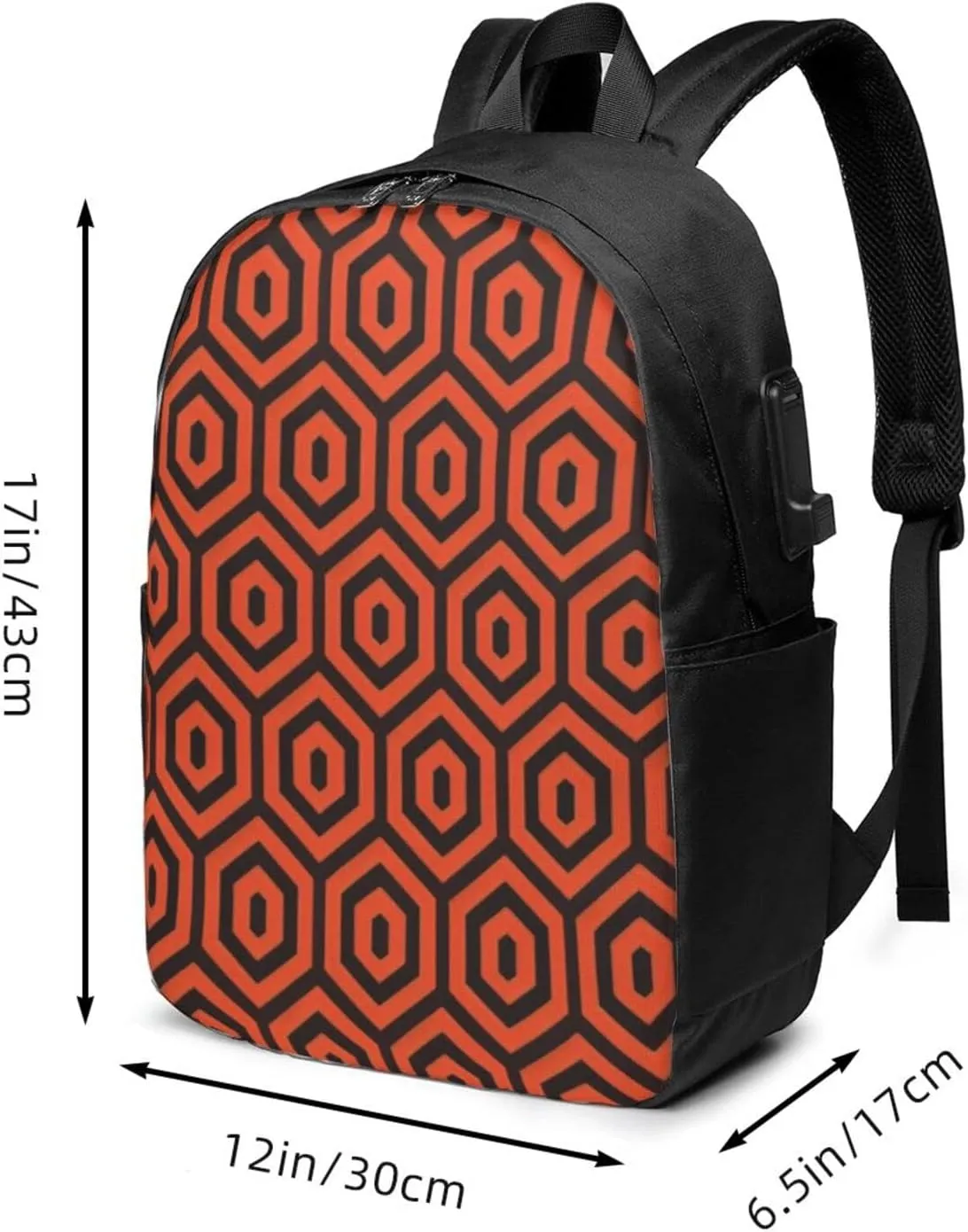 The Shining Overlook Hotel Laptop Backpack, Travel Backpack with USB Charging Port, Computer Bag for Men Women