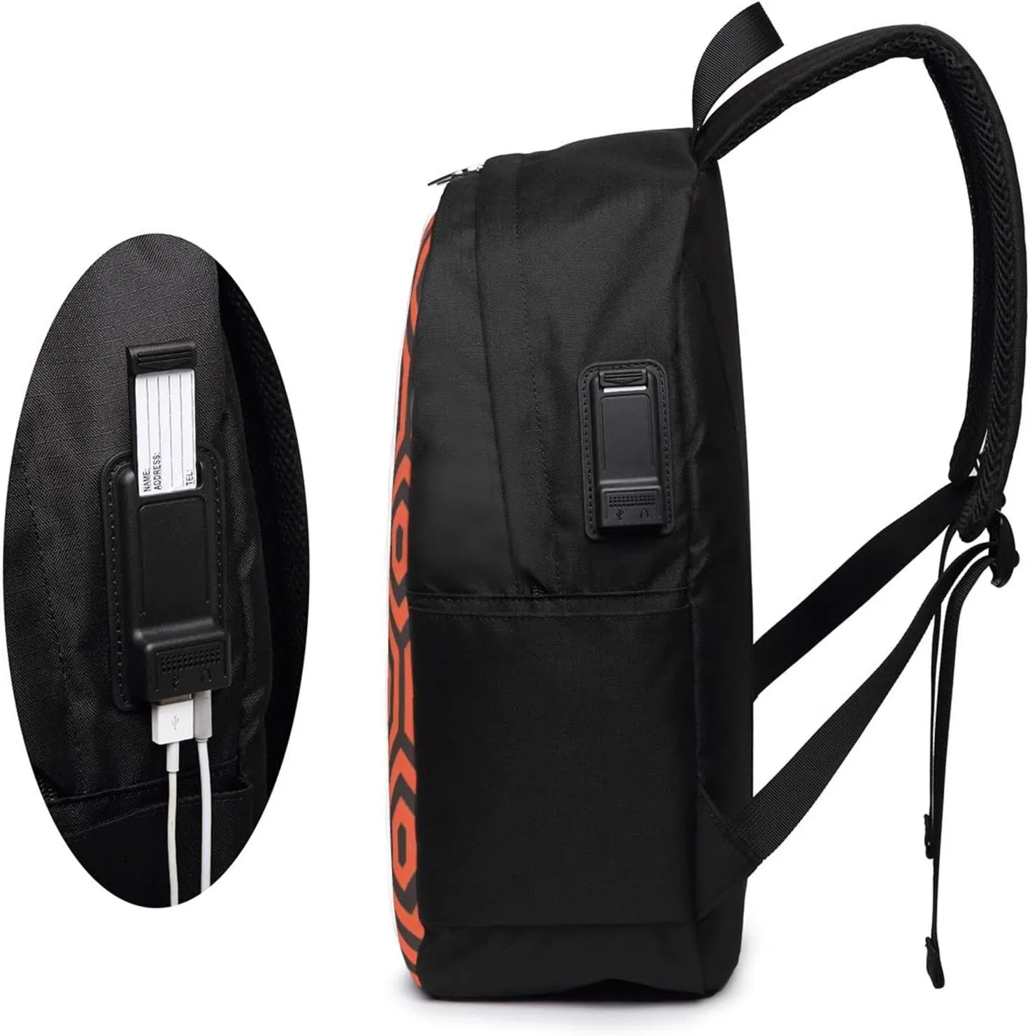 The Shining Overlook Hotel Laptop Backpack, Travel Backpack with USB Charging Port, Computer Bag for Men Women
