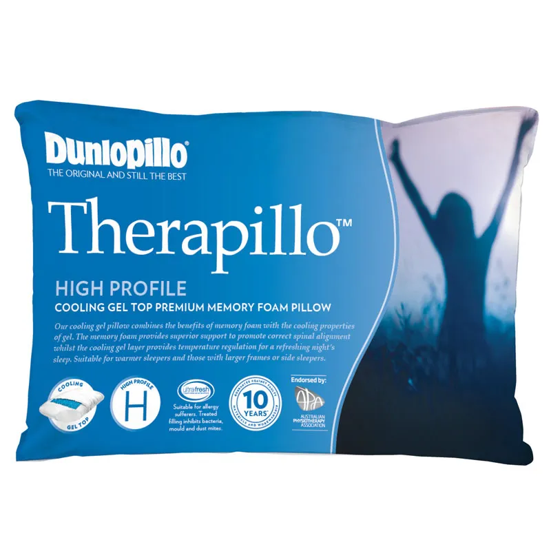 Therapillo Memory Foam Cooling Gel High Profile Pillow