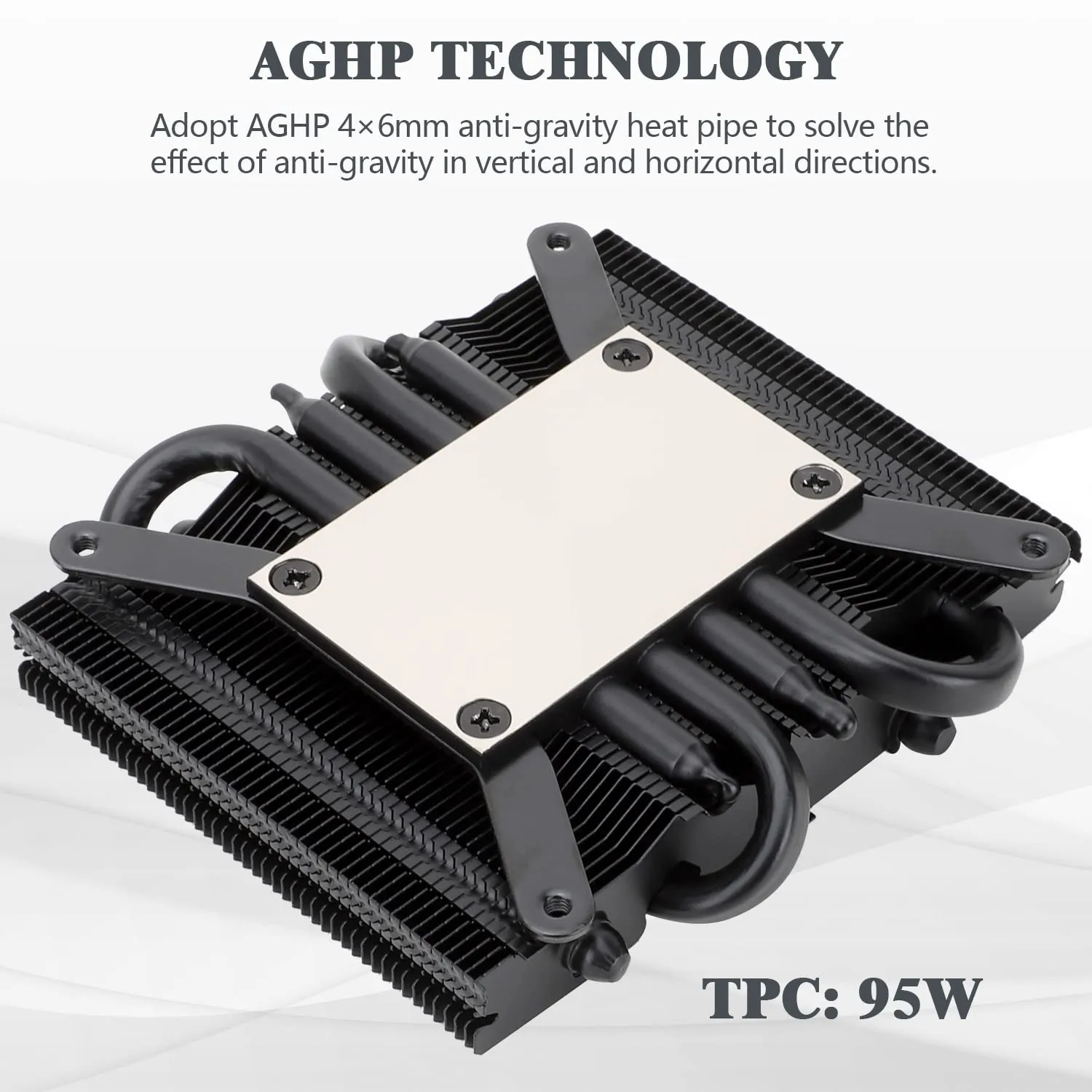 Thermalright AXP90 X36 Black Low Profile CPU Cooler, with 92mm TL-9015B Slim PWM Fan, ITX CPU Cooler, AGHP Technology, 36mm Height,for AMD AM4 AM5/Intel 1150/1151/1155/1851/1200/1700(AXP90 X36 Black)