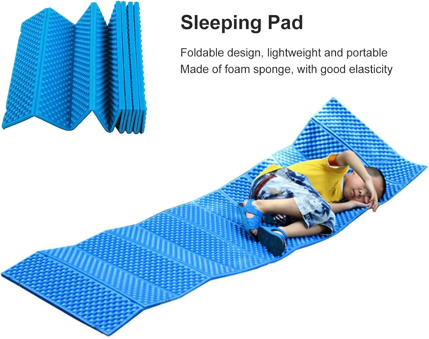 Thickened Foldable Egg Crate Foam Sleeping Pad 186x57CM for Outdoor Camping