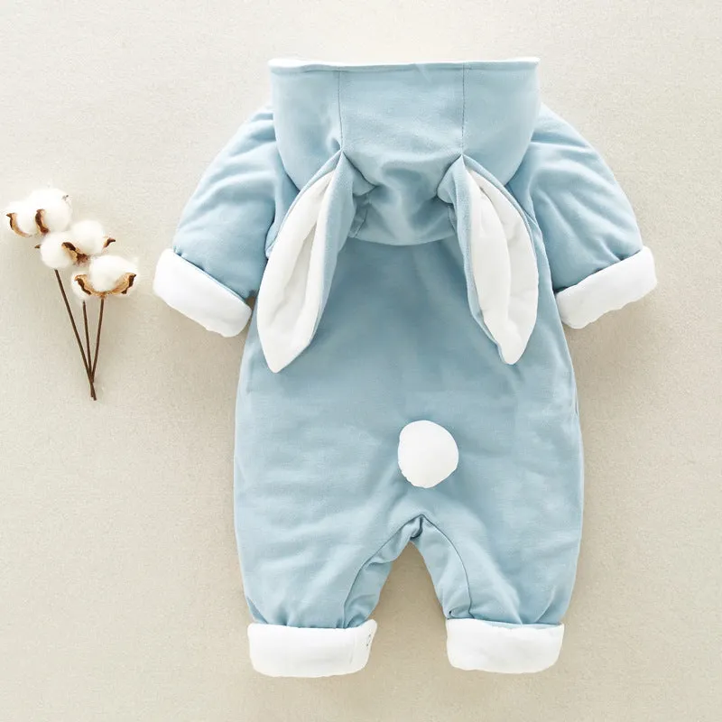Thickened Hooded Cotton Baby Romper | Newborn Onesie | Aliyya Store