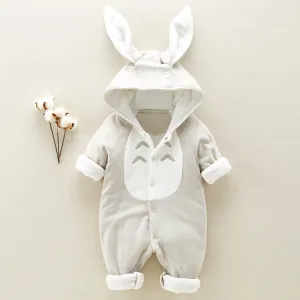 Thickened Hooded Cotton Baby Romper | Newborn Onesie | Aliyya Store