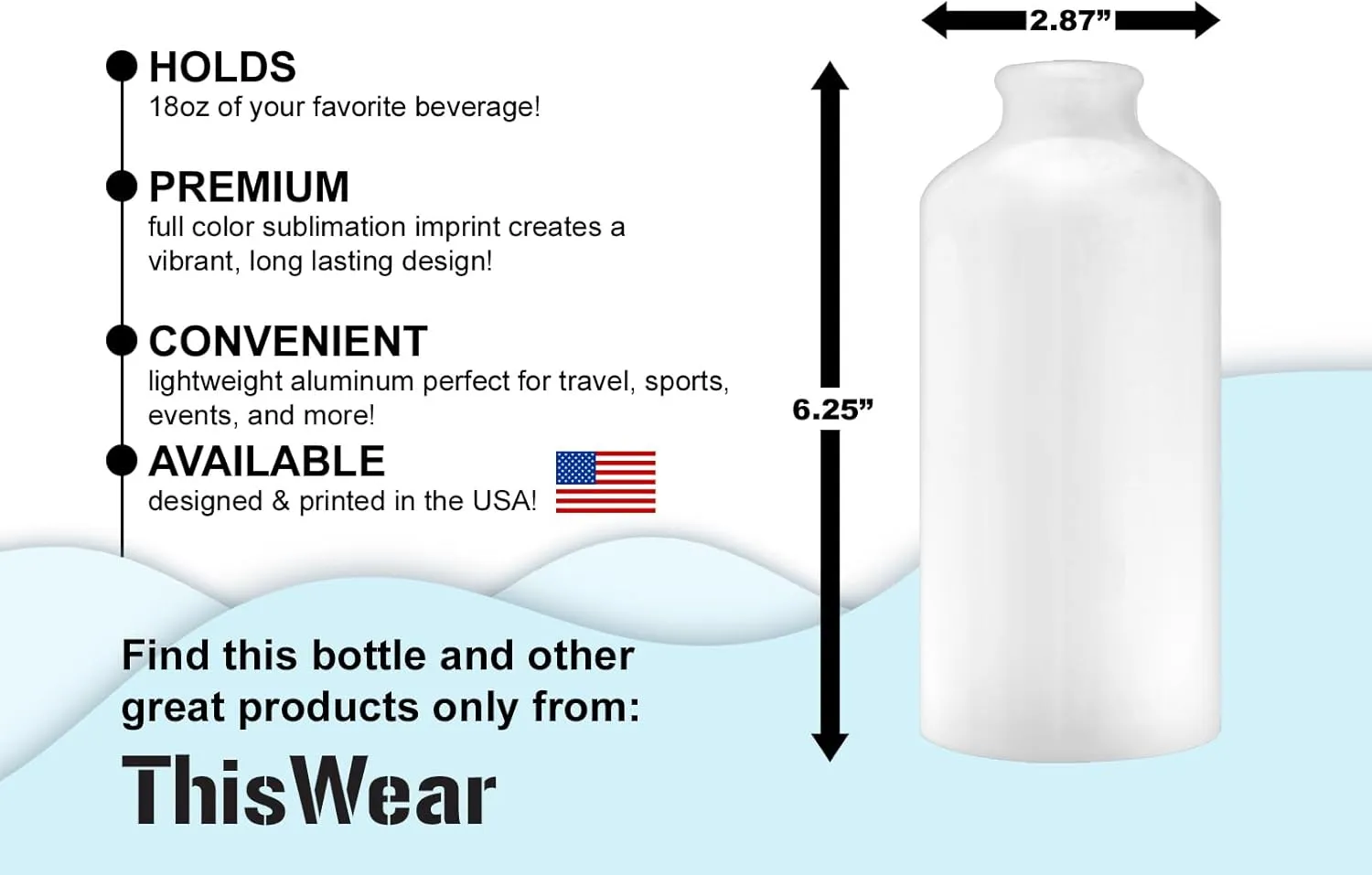 ThisWear Math Teacher Gifts I Love Math Graphs Math Student Math Major Mathlete Gifts Calculus Geometry Trigonometry Gift Aluminum Water Bottle with Cap & Sport Top White
