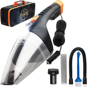 ThisWorx Car Vacuum Cleaner 2.0 - Portable Handheld Mini Vacuum Cleaner W/ 16ft Cord, Bag, & Attachments - Small Vacuum for Car, RV, Boats, Travel