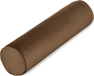 Tinbolunce Memory Foam Round Neck Pillow for Sleeping, Neck Pain Relief, Side Back Stomach Sleeper, Car or Office Chair Sofa,Cervical Bolster Length 24" x 6" Diameter (Chocolate Brown)