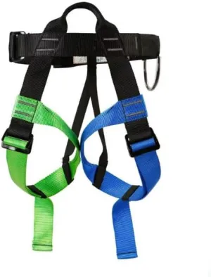Tirsuli Rock Climbing Rappelling Harness - Adjustable Seat Belt, Auto-Lock Buckles, 25kN Straps, 10kN Waist-Belt, 15kN Belay Loop, Ideal for Climbing Gyms, Adventure Parks, and Mountaineering.