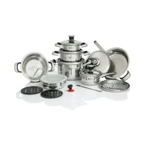 Tissolli 21-Piece Crown Stainless Steel Cookware Set