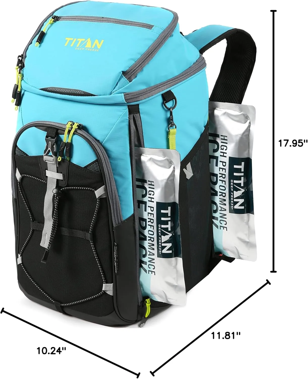 Titan Deep Freeze Ice Wall Backpack Cooler 30 Can Cooler Bag with Ice Packs