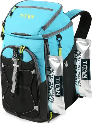 Titan Deep Freeze Ice Wall Backpack Cooler 30 Can Cooler Bag with Ice Packs