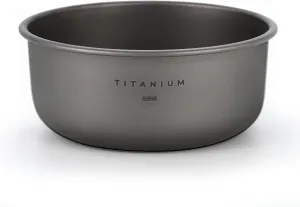 TITANIUM Bowl 17 fl oz (500ml) - Ultralight Camping Tableware, Durable Cookware, Outdoor Container