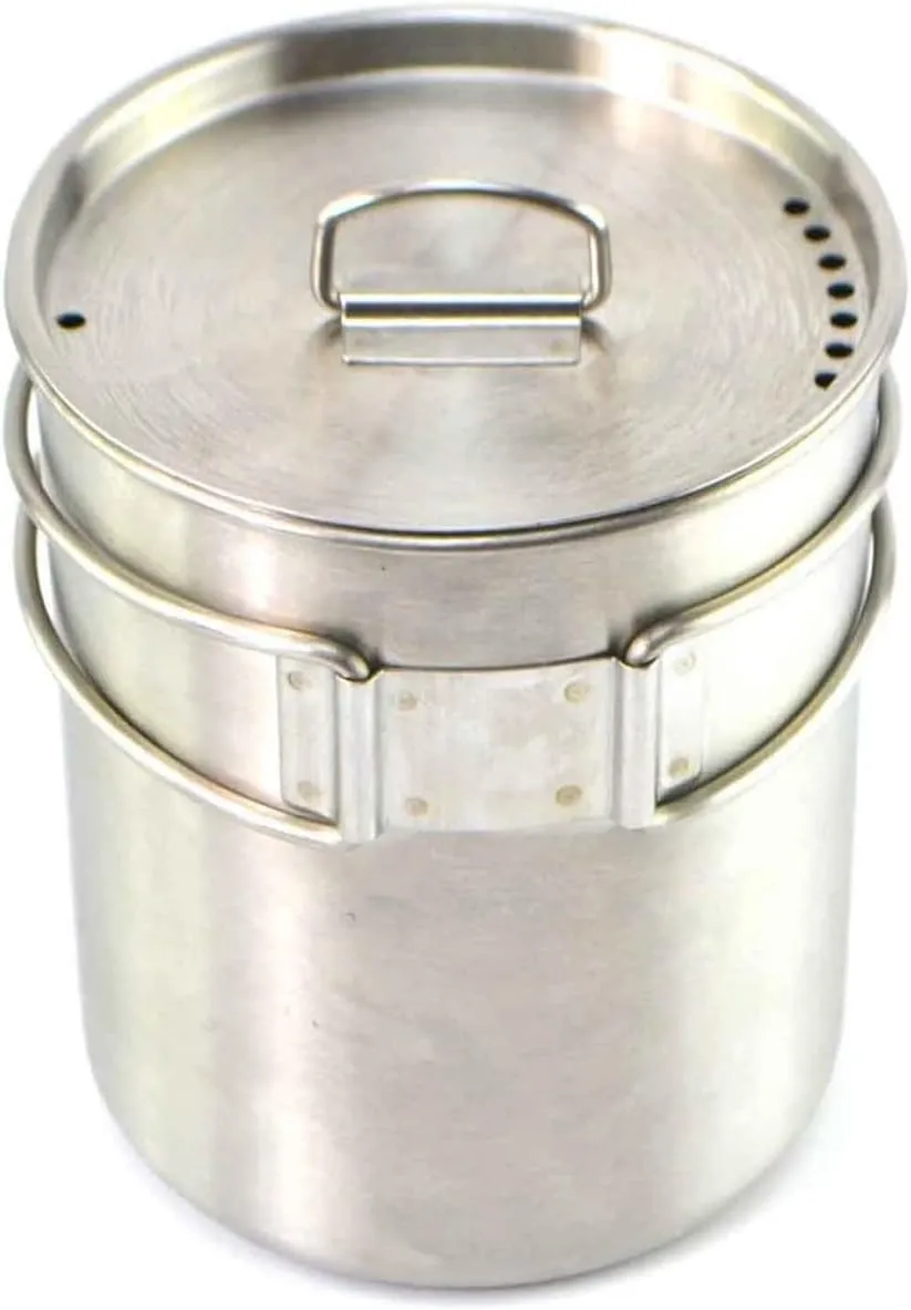 Titanium Cup Camping Cups and Mugs Pot Stainless Steel Outdoor Cookware Set Camping Cup Outdoor