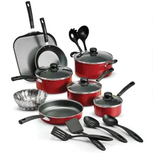 Tramontina Primaware 18-Piece Non-Stick Cookware Set – Red