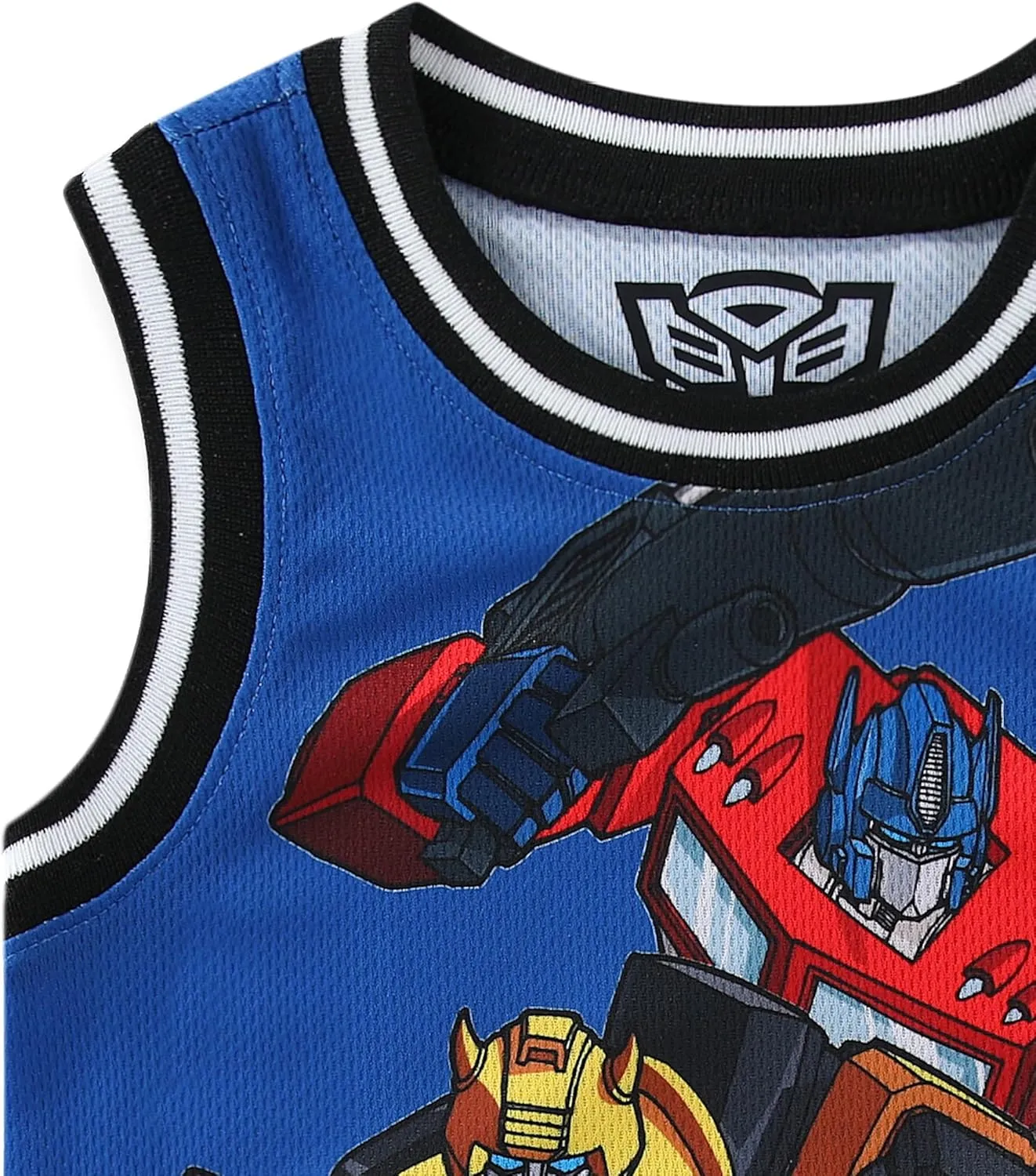 Transformers Boys Jersey Tank Top Shirt and Mesh Short Set for Big Kids