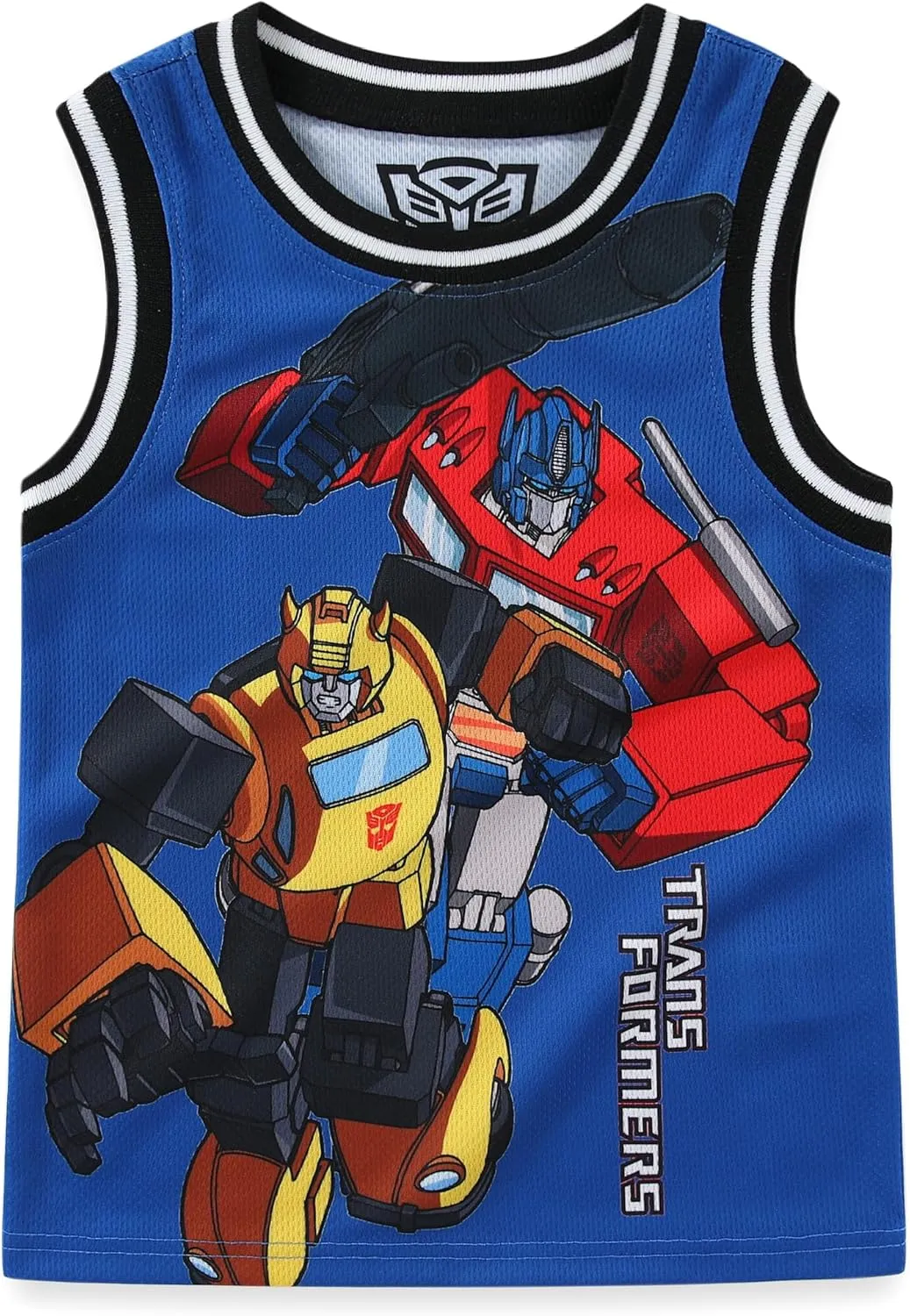 Transformers Boys Jersey Tank Top Shirt and Mesh Short Set for Big Kids