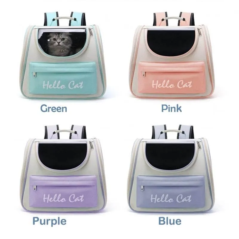 Transparent Cat Carrier Backpack - Breathable Pet Travel Bag