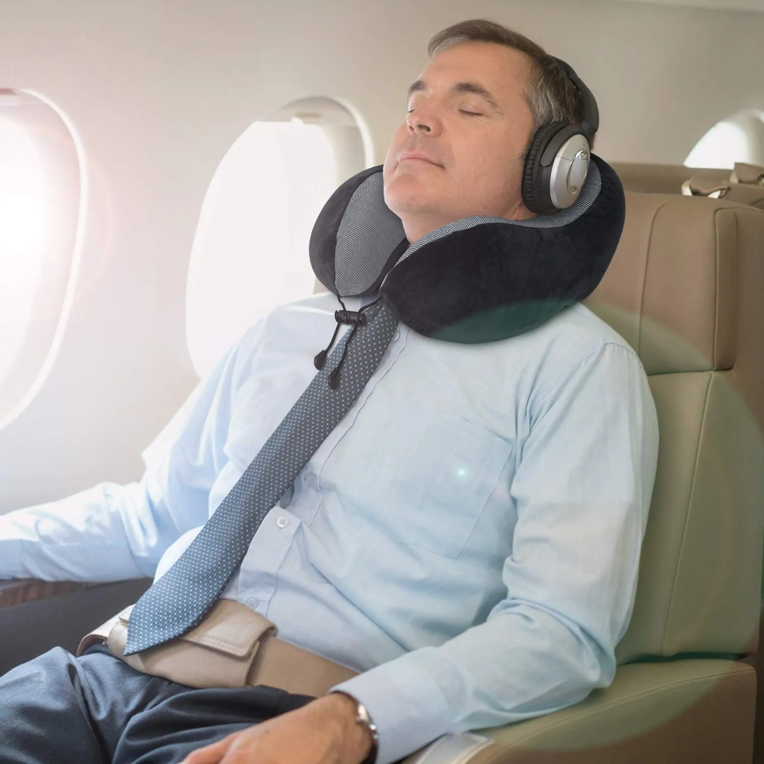 Travel Neck Support Memory Foam Pillow Set, Neck Comfort and Support
