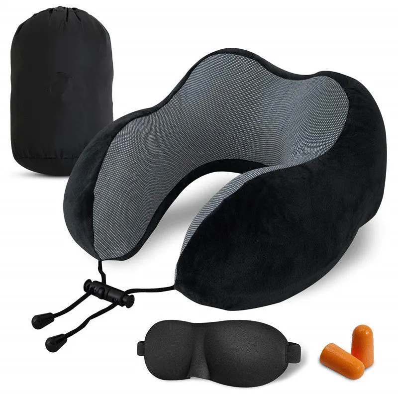 Travel Neck Support Memory Foam Pillow Set, Neck Comfort and Support