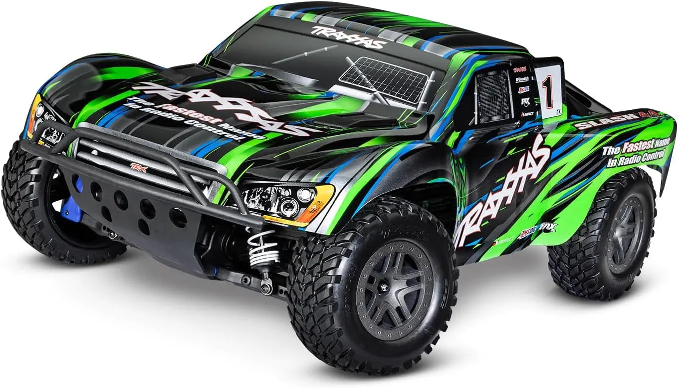 Traxxas TRA68154-4-GRN Slash 4X4 Brushless: 1/10 Scale 4WD Short Course Truck, Green