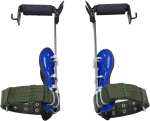Tree Climbing Gear, 2 Gears Tree Climbing Spikes with Adjustable Security Belt Foot Strap and Non-Slip Pedal, Tree Climbing Kit for Cut Wood Pick Fruit Repair Branches etc.