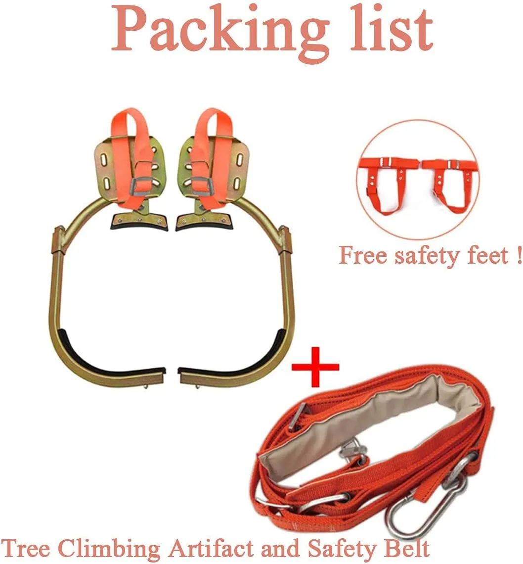 Tree Climbing Gear Climbing Spikes Easy-to-Use Tree Climbing Equipment, Non-Slip Stainless Steel Crampons,500Model