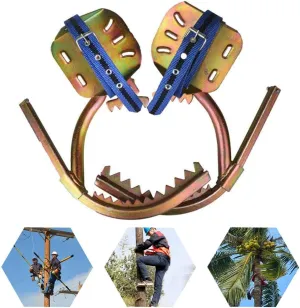 Tree Climbing Gear, Tree Climbing Tool, Adjustable Tree Climbing Spikes for Climbing Hunting Observation Picking Fruit,300model