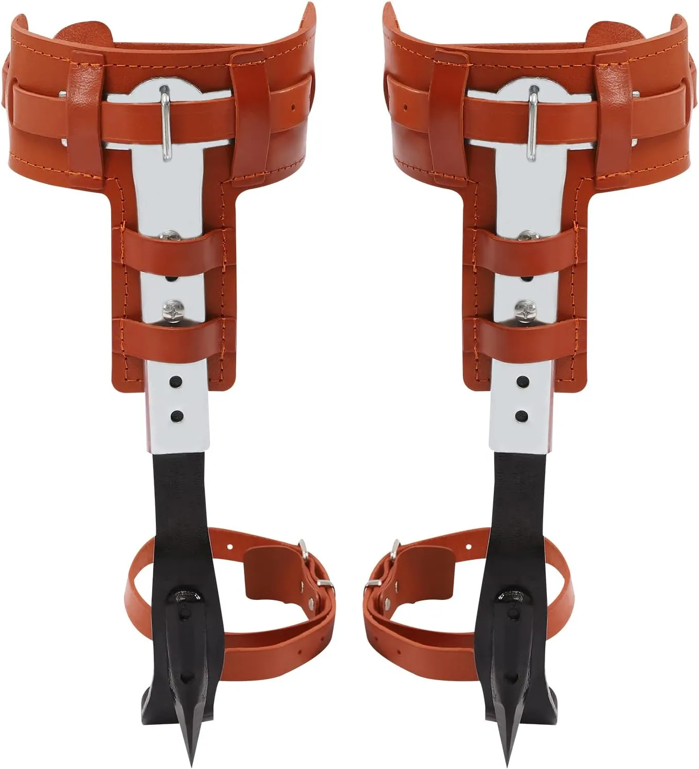 Tree Climbing Gear，1 Pair Strong Bearing Capacity Tree Climbing Spikes with Safety Belt & Foot Straps Adjustable Length 440Lbs Load Capacity Tree Climbing Equipment for Cut Down Wood