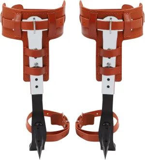 Tree Climbing Gear，1 Pair Strong Bearing Capacity Tree Climbing Spikes with Safety Belt & Foot Straps Adjustable Length 440Lbs Load Capacity Tree Climbing Equipment for Cut Down Wood