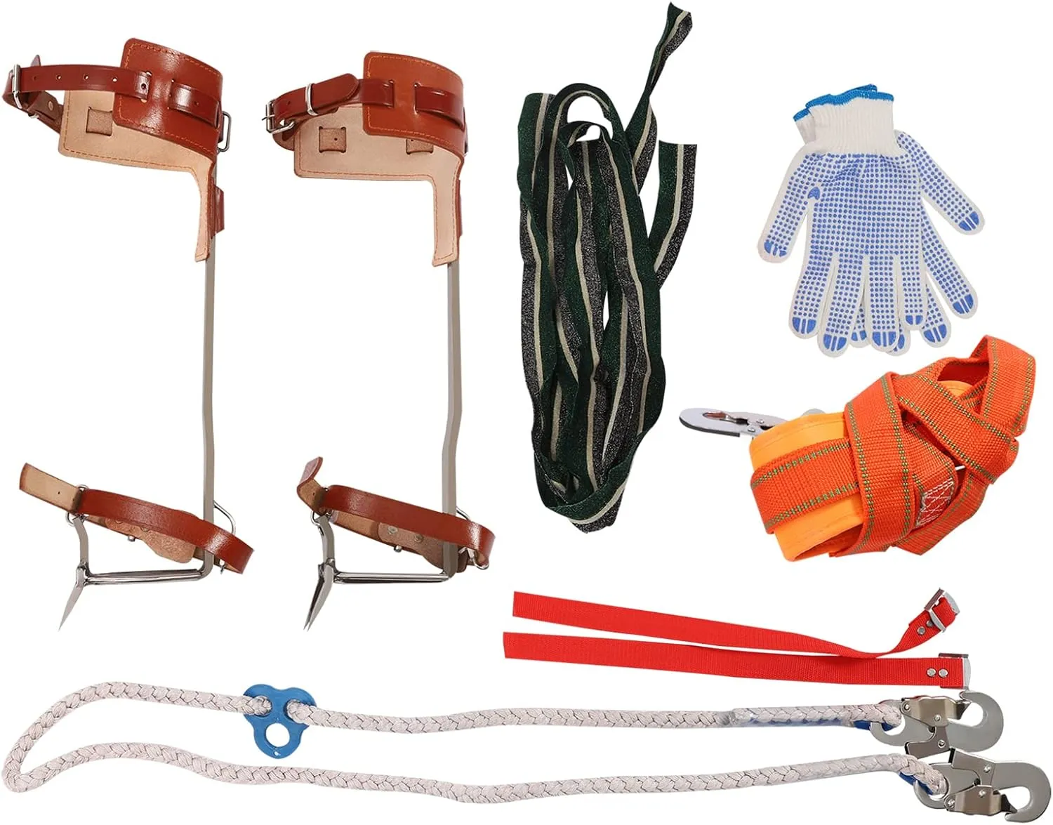 Tree Climbing Spike Set - Adjustable Tree Climbing Gear with Spike Tool