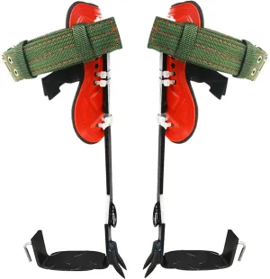 Tree Climbing Spike Set, Adjustable Tree Climbing Spikes Shoes Climbing Tool with Harness, Non-Slip 2 Claws Tree Climbing Spurs for Fruit Picking and Hunting, Thickened Pedals