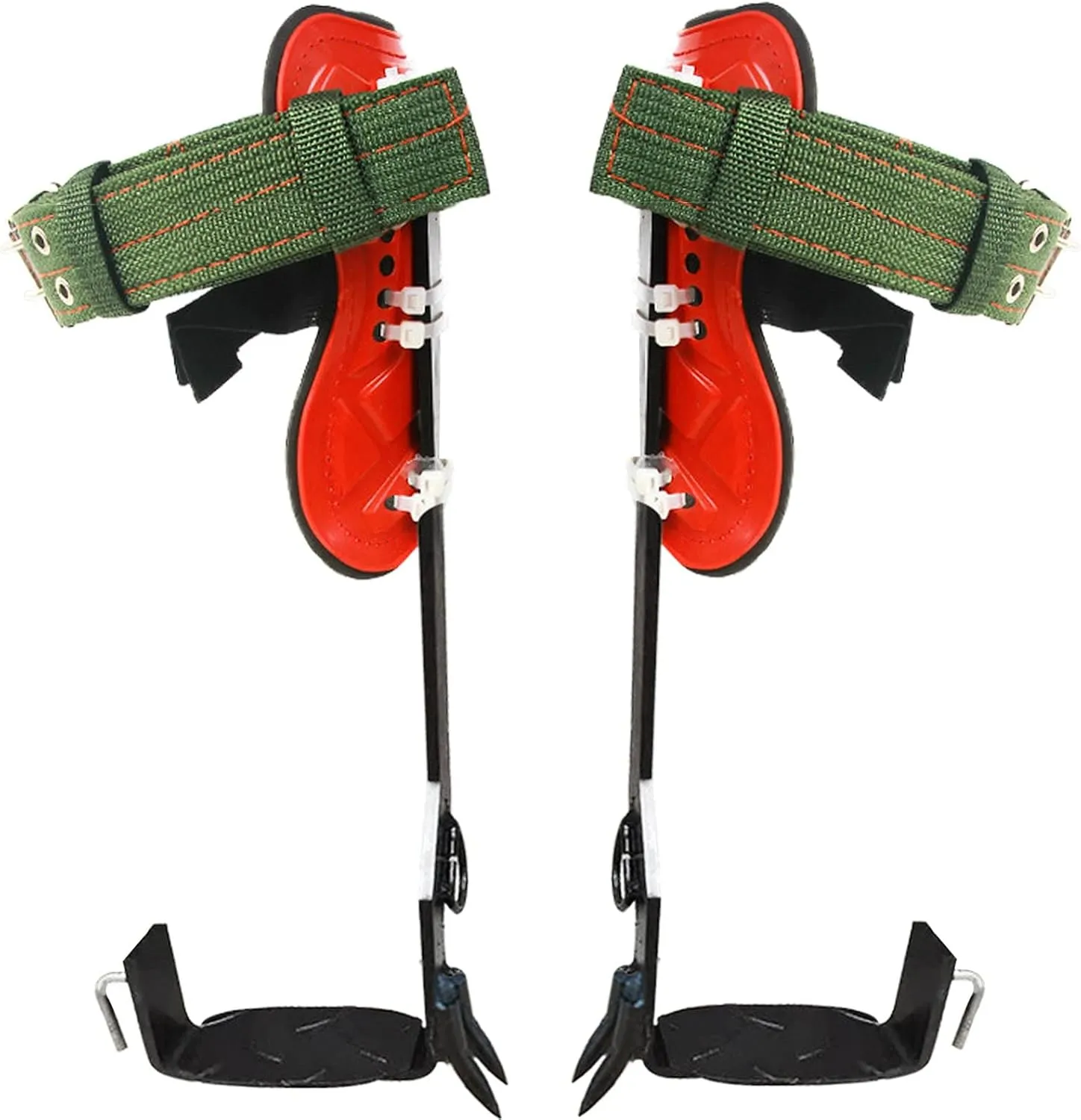 Tree Climbing Spike Set, Adjustable Tree Climbing Spikes Shoes Climbing Tool with Harness, Non-Slip 2 Claws Tree Climbing Spurs for Fruit Picking and Hunting, Thickened Pedals