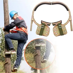 Tree Climbing Spike Set Antiskid Tree Climbing Tools Safe Belt Adjustable Lanyard Rope Rescue Belt,Rust Resistant Stainless Steel Spikes