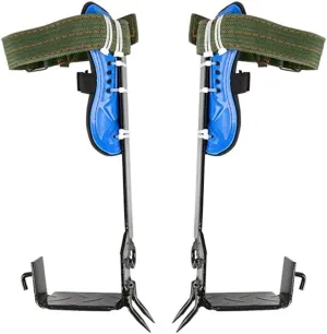 Tree Climbing Spike Set Safety Adjustable Climbing Tree Shoes，Climbing Tool with Belt Lanyard Rope Rescue Belts，2 Gear w/Harness Rescue Belt Pole Climbing Tool