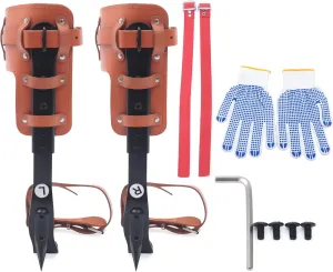Tree Climbing Spike Set Tree Climbing Tool with Adjustable Belt Lanyard Straps Safety for Outdoor Fruit Pick Jungle